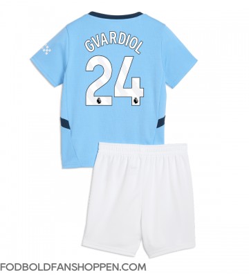 Manchester City Josko Gvardiol #24 Hjemmebanetrøje Børn 2024-25 Kortærmet (+ Korte bukser)